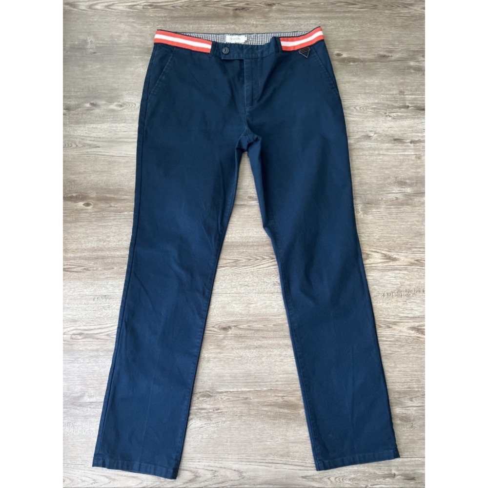 Eleven Paris LA Collection Chino Pants Chino Pant Mens 34x32 Blue Slim Stretch